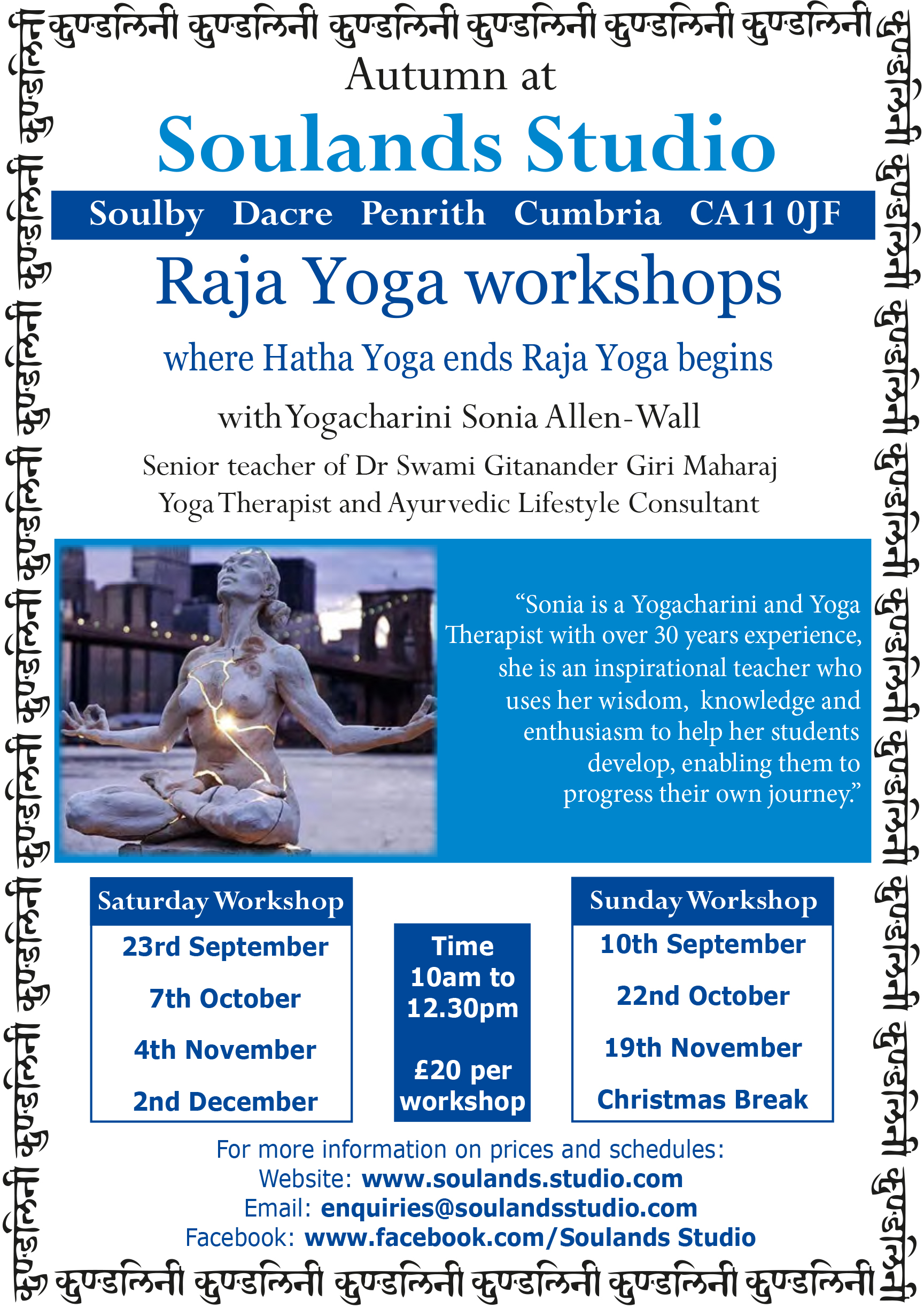Raja Yoga group at Soulands Studio with Sonia Allen-Wall