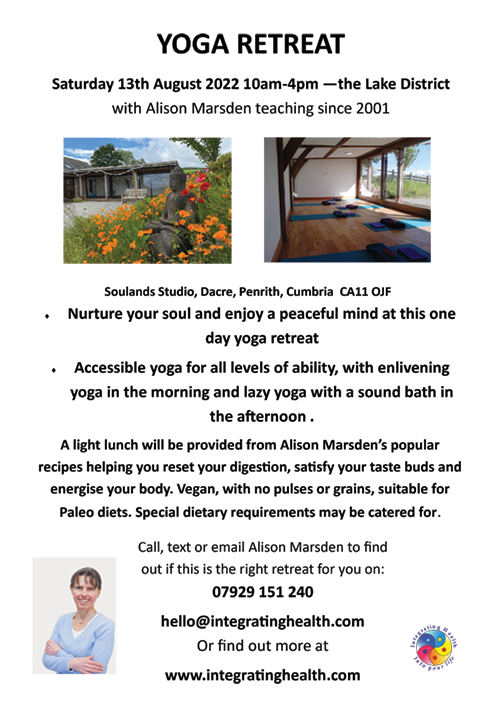 Yoga retreat with Alison Marsden